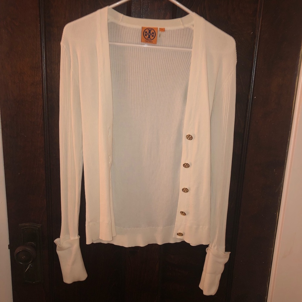 Tory Burch White Cardigan